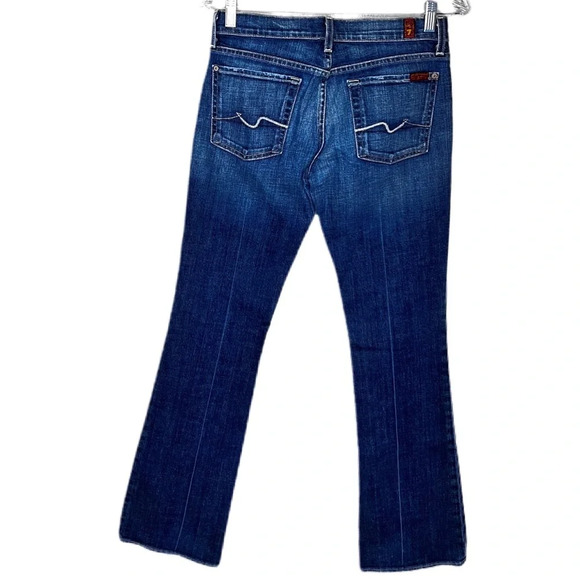 7 For All Mankind Jeans Sz 28.  Inseam 33 Waist 28-30. Blue with 7-71/2 rise - Picture 3 of 6